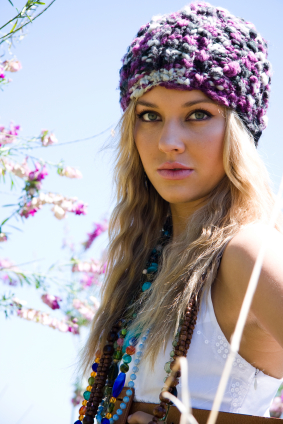 Spring Hairstyle Idea with Knit Beanie