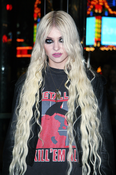 Bleach Blonde Hair With Black Highlights. Her leach blonde color is